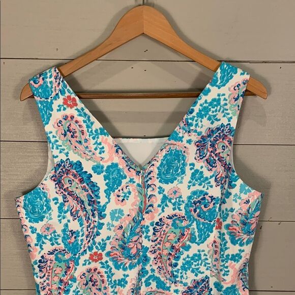 Talbots Colorful Paisley Sleeveless Dress NWT size 14 feminine - Picture 6 of 12